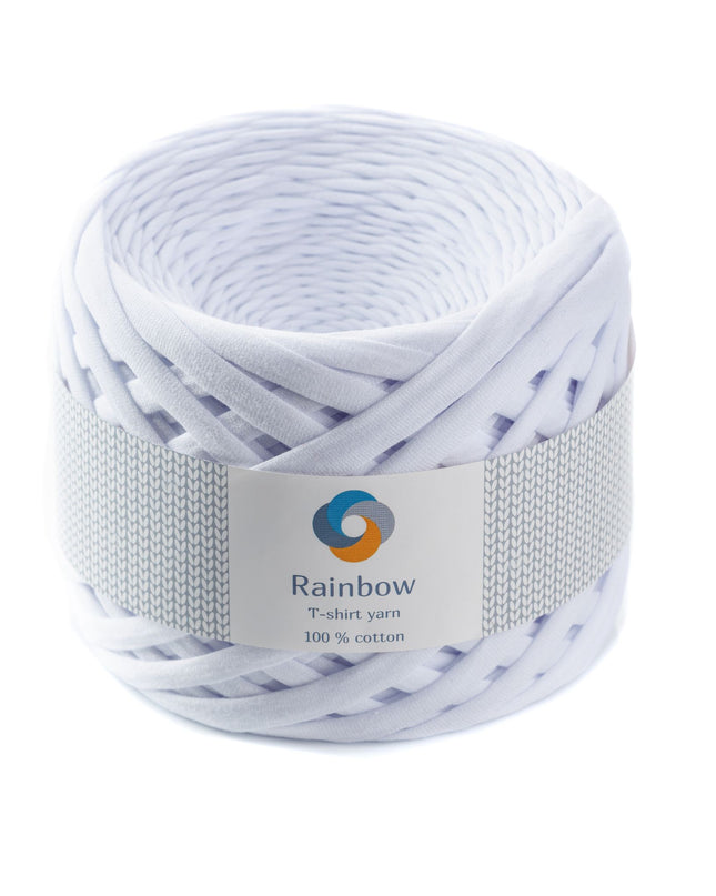 T-shirt crochet yarn white colour. 1 skein