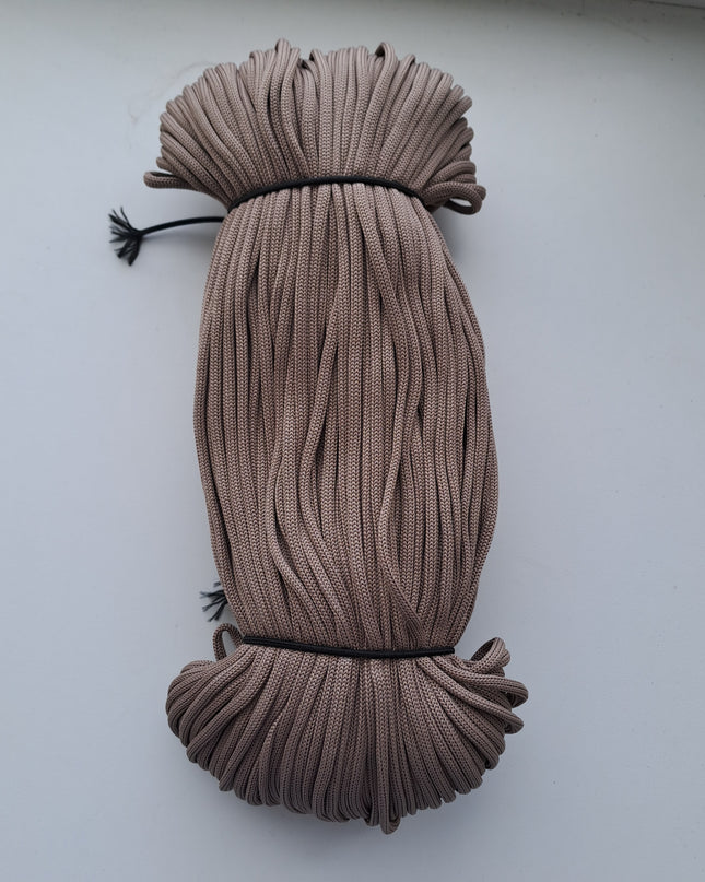 Macrame cord in coils