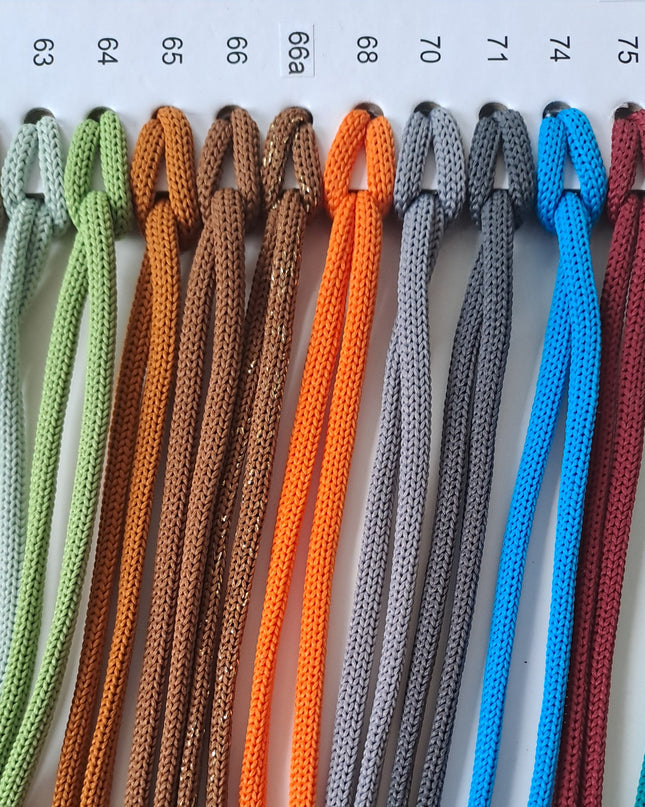 Macrame cord in coils