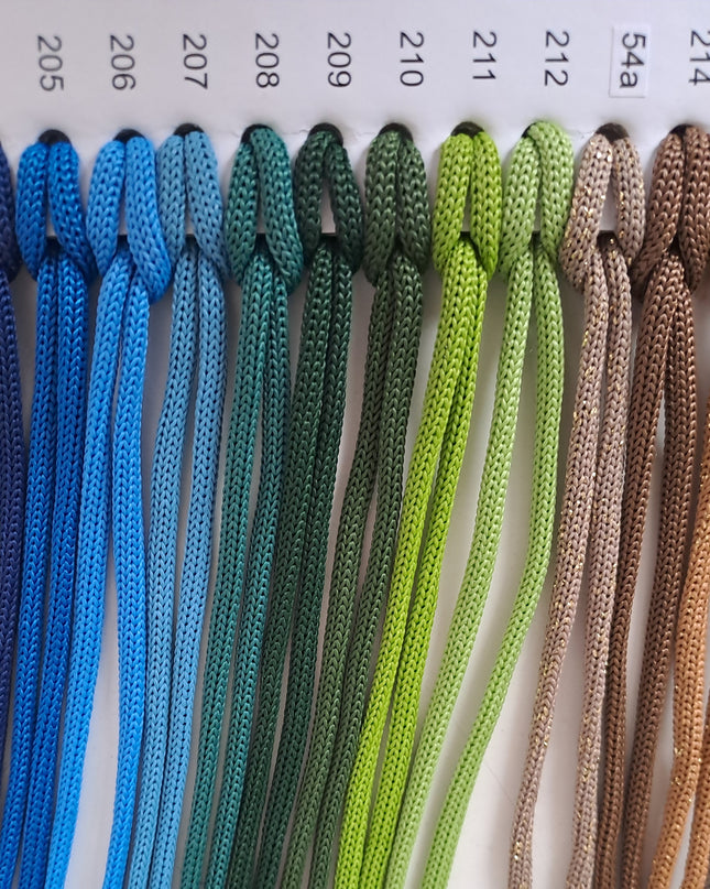 Macrame cord in coils