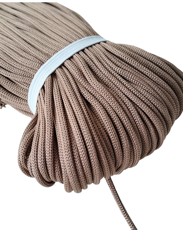 Macrame cord in coils