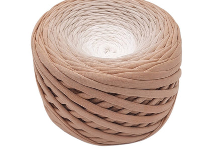 brown hombre tshirt yarn. soft yarn for crochet bag