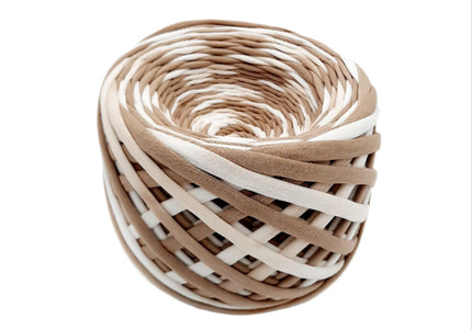 brown hand dyed Thsirt yarn. chunky cotton yarn