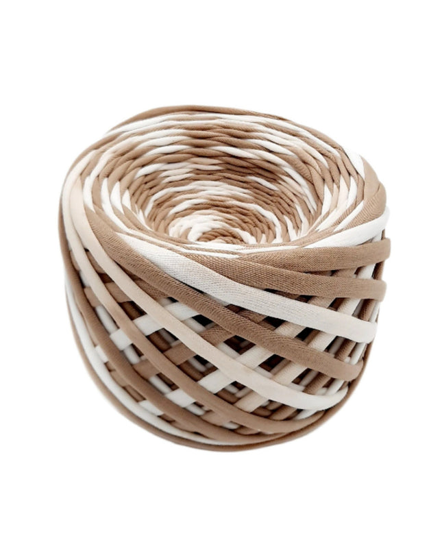 brown hand dyed Thsirt yarn. chunky cotton yarn