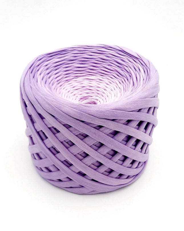 Ombre yarn purple colour. T-shirt yarn for crochet bags. 100 meters skein