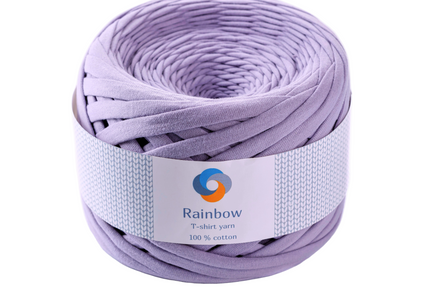 Tshirt yarn for crochet bags baskets. lavender colour 100 meters long