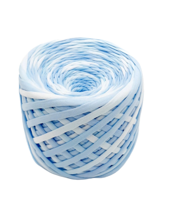 blue hand dyed cotton yarn. 7-9 mm thickness yarn