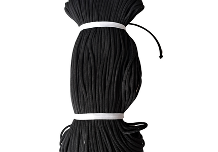 black polyester cord in coils 100 meters