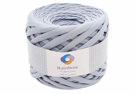 Tshirt yarn grey color. 100 % cotton yar for crochet bags