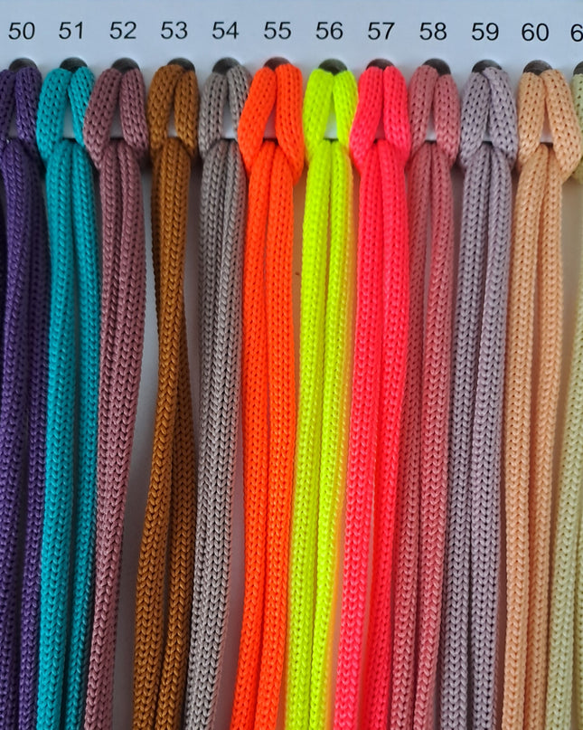 Macrame cord in coils