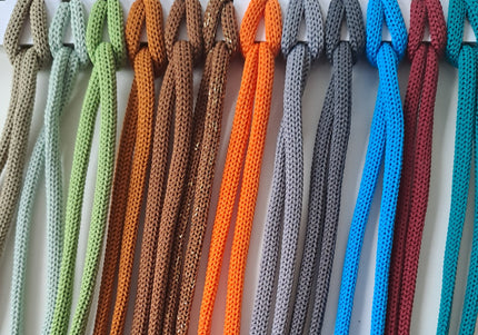 Macrame cord in coils