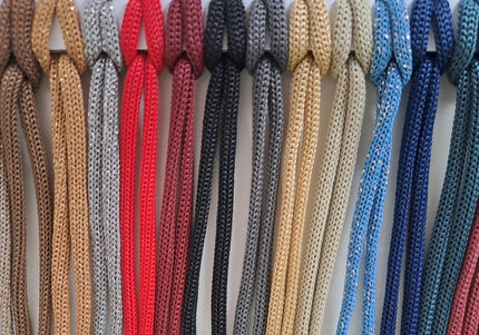 Macrame cord in coils