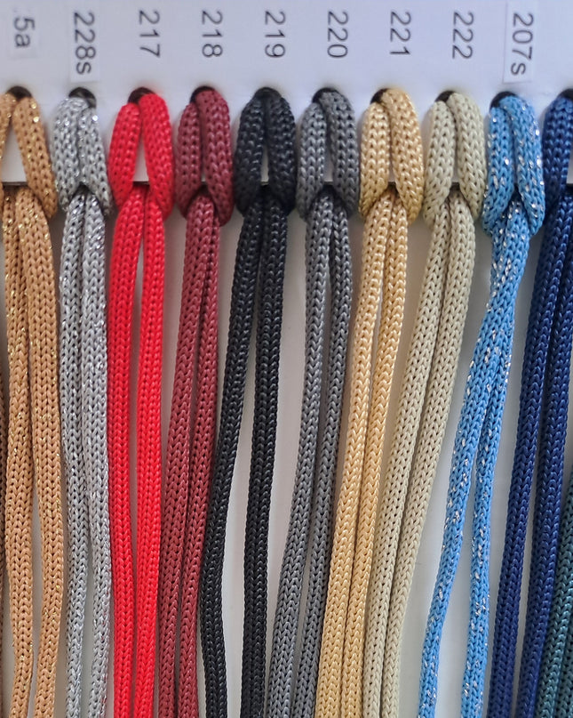 Macrame cord in coils