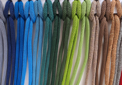 Macrame cord in coils