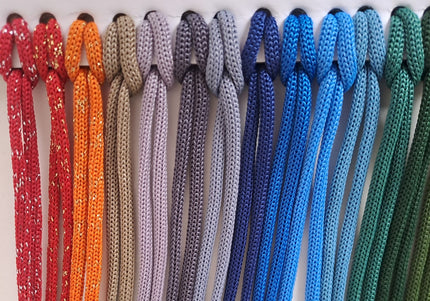 Macrame cord in coils