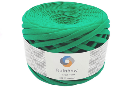 Crochet bag yarn. Emerald green colour. very soft and chunky yarn