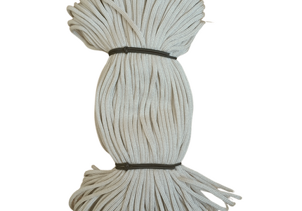 Coiled rope on a white background