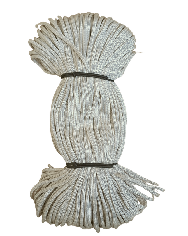 Coiled rope on a white background