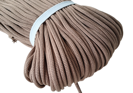 Macrame cord in coils