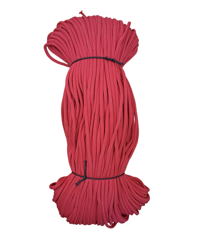 Polieter cord red colour 100 meters skein