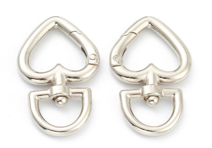 Metal ring with clasp "heart"