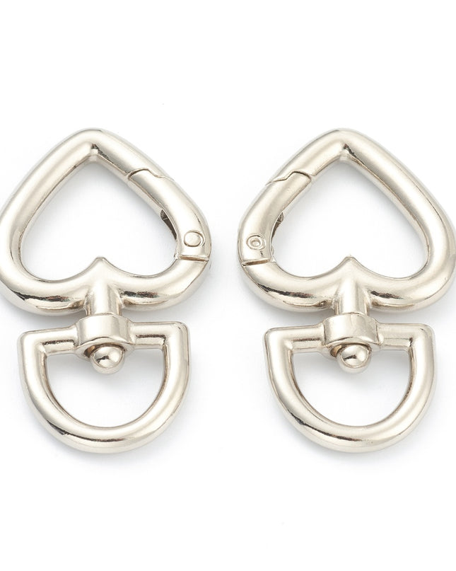 Metal ring with clasp "heart"