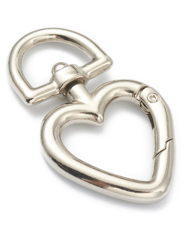 Metal ring with clasp "heart"