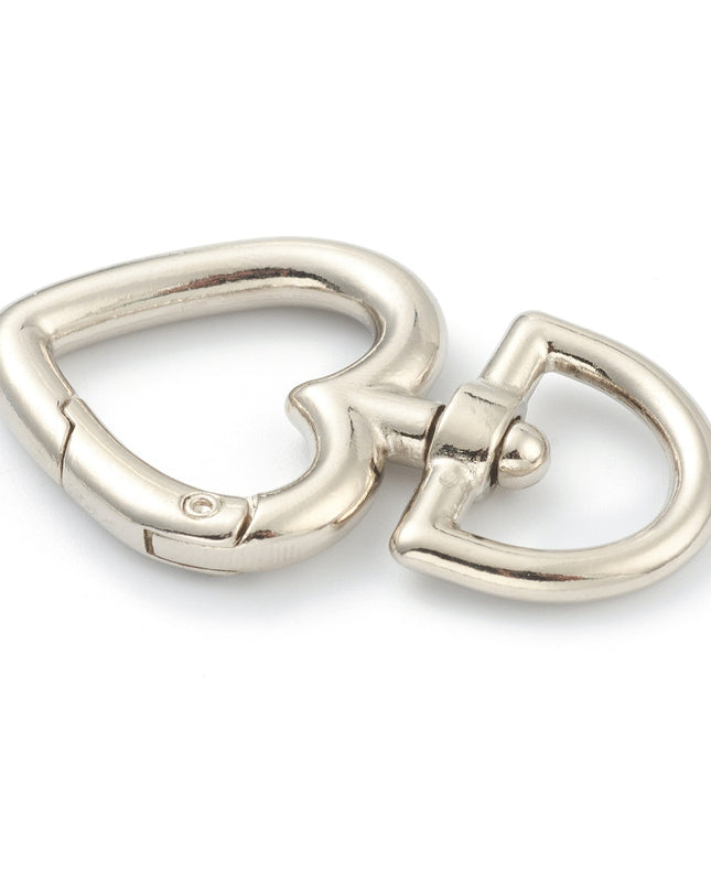 Metal ring with clasp "heart"
