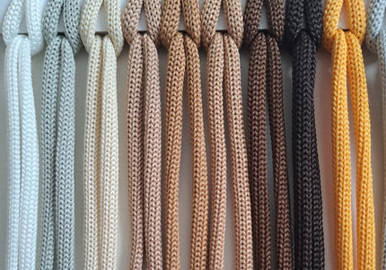 Macrame cord in coils