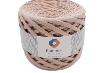 Nude colour textiel yar. t-shirt yarn nude colour. 100 meters skein for crochet bag