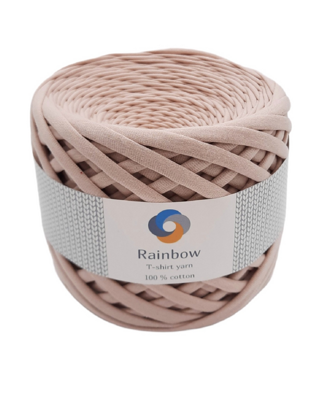 Nude colour textiel yar. t-shirt yarn nude colour. 100 meters skein for crochet bag