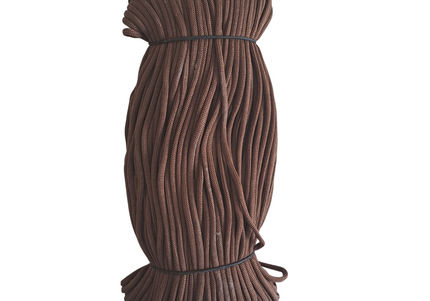 Polyester cord 4 mm brown colour. 100 meters skein